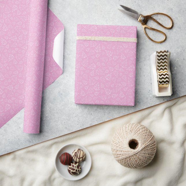 Papier Cadeau Joie Whimsical Pink Holiday Tree (Artisanat)