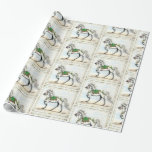 Papier Cadeau Jol Christmas islandais<br><div class="desc">Ma peinture de mon cheval islandais Frey avec un changement de couleur,  fait l'emballage parfait pour les cadeaux.</div>
