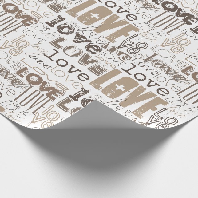 Papier Cadeau Joli Amour Moderne Or Saint-Valentin (Coin)