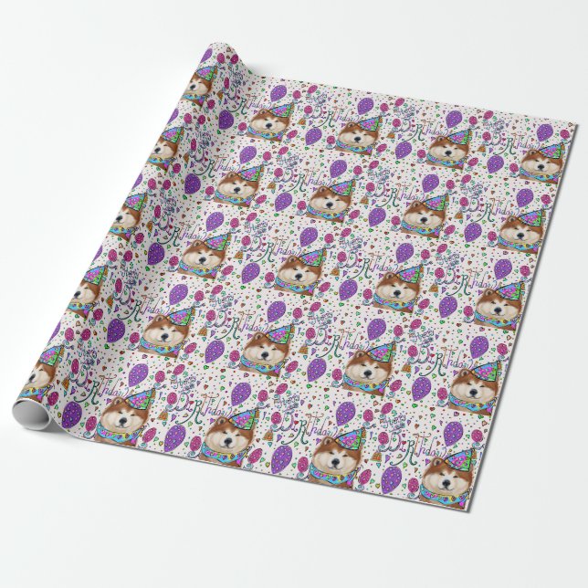 PAPIER CADEAU JOLI ANNIVERSAIRE (Déroulé)