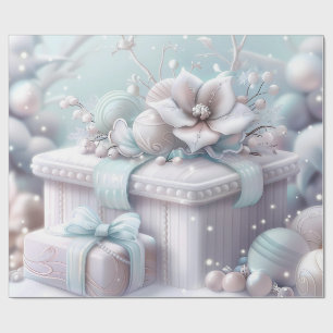 Papier Cadeau Joli Anniversaire Rose Hiver