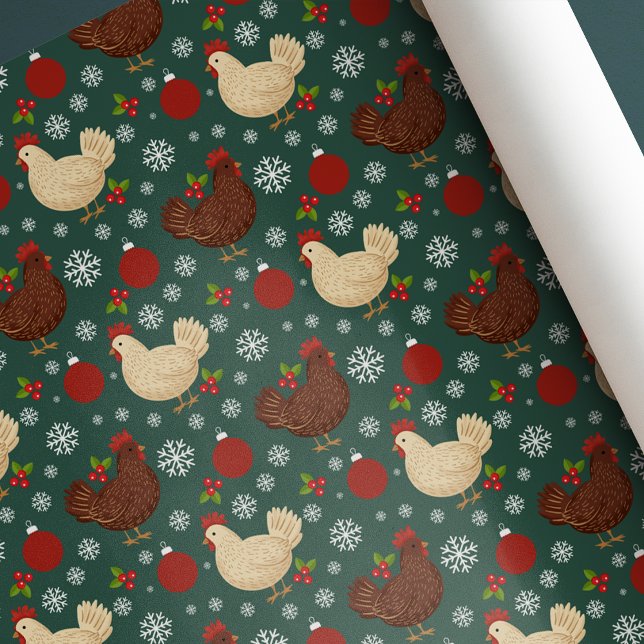 Papier Cadeau Joli Art Populaire Noël Rustique (Créateur téléchargé)