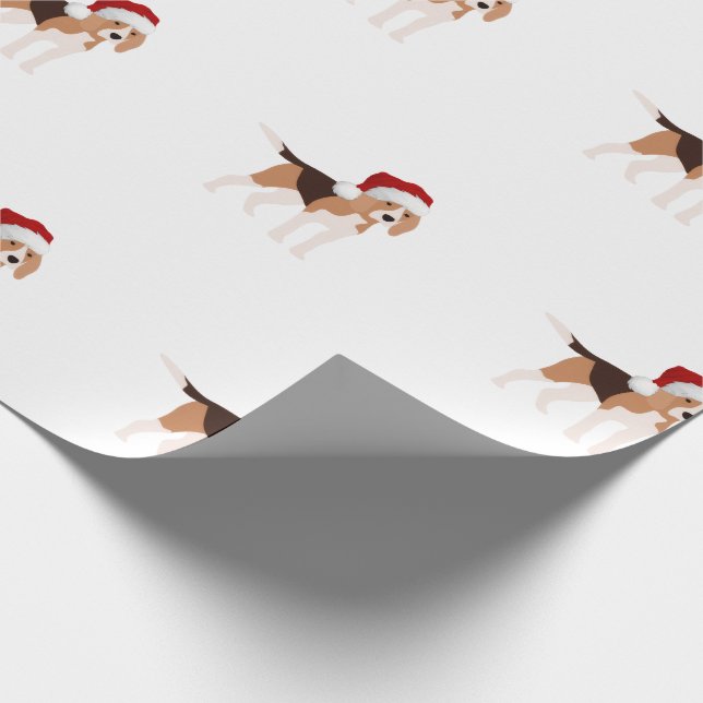 Papier Cadeau Joli Beagle de Noël  (Coin)