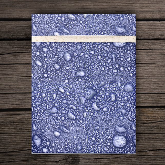 Papier Cadeau Joli Bleu Blanc Droplets Abstraits d'eau (Abstract design in shades of blue blobs of white dots resembling water drops on gift wrap paper roll)