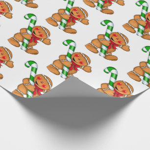 Papier Cadeau Joli bonhomme en pain d'épices