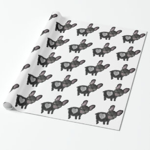 Papier cadeau joli bouledogue
