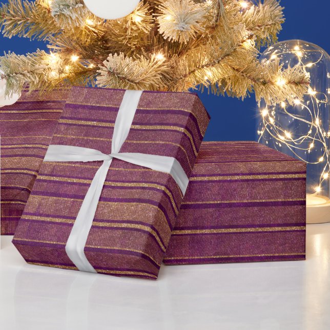 Papier Cadeau Joli Brûlé Orange Bourgogne Distresses (Vacances)