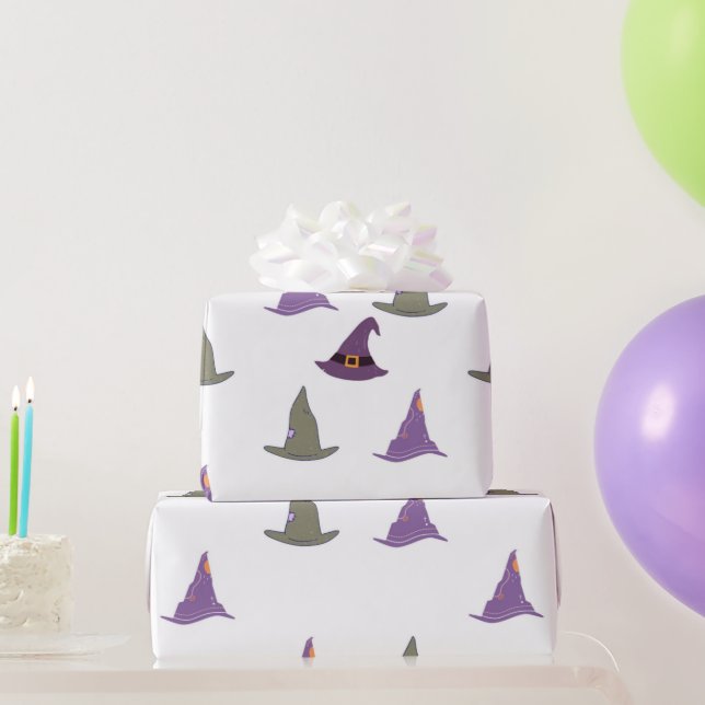 Papier Cadeau Joli cadeau Halloween sorcière casquette (Cadeaux de fête)