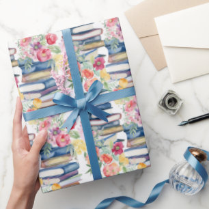 Papier Cadeau Joli carrelage livres motif