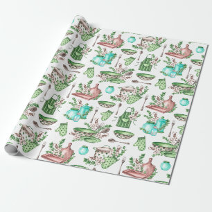 Papier Cadeau Joli chef et ustensiles de cuisine et accessoires 