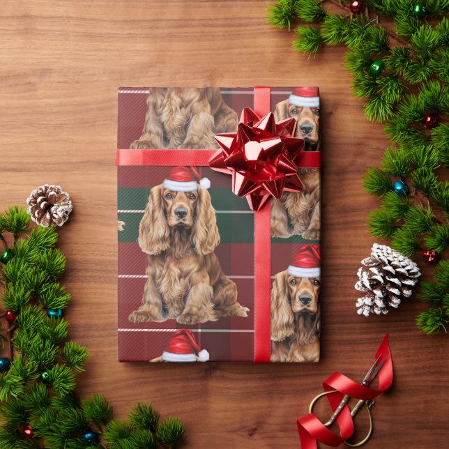 Papier Cadeau Joli Cocker Spaniel Amusement Chien Amoureux Noël (Cadeau de vacances)