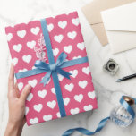 Papier Cadeau Joli Coeur blanc Motif rose chaud<br><div class="desc">Festif, moderne et simple, papier d'emballage chic présente de beaux coeurs blancs motif sur un arrière - plan rose chaud. Enveloppez vos cadeaux avec amour, parfait pour la Saint Valentin, les vacances de Noël, mariage, anniversaires ou un baby shower! Conçu exclusivement pour vous par Happy Dolphin Studio. Si vous avez...</div>