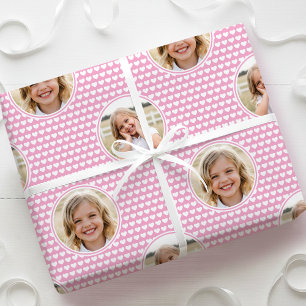 Papier Cadeau Joli cœur d'amour 2 Photo Joli motif rose