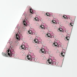 Papier Cadeau Joli crâne de Kitty Pirate