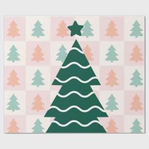 Papier Cadeau Joli design de Noël pour un sapin de Noël.