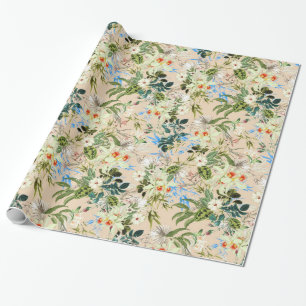 Papier Cadeau Joli enveloppement cadeau Floral Chic