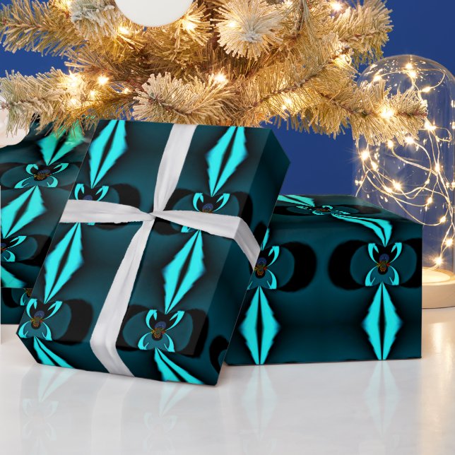 Papier Cadeau Joli et beau Bouclier Bleu Design Extraordinaire (Vacances)