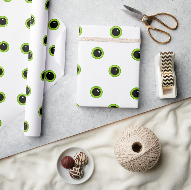 Papier Cadeau Joli et drôle, yeux verts (Artisanat)