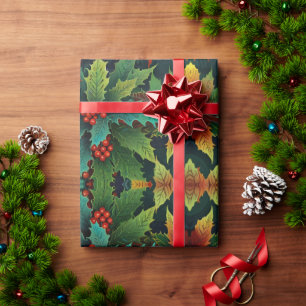 Papier Cadeau Joli festif coloré emballage de Noël