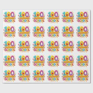 Papier Cadeau Joli fil 100 jours d'école T-Shirt pour enseignant