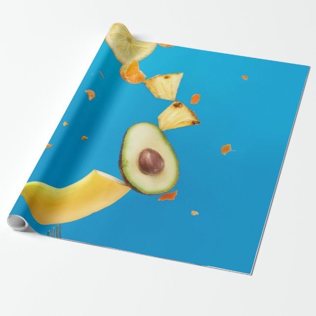 Papier Cadeau Joli Fruits (Déroulé)