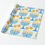 Papier Cadeau Joli Hanoukka bleu et or<br><div class="desc">Disponible en 5 tailles différentes avec des textures différentes,  ce joli papier d'emballage présente un design Hanoukka menorah bleu et or. Envoyez vos cadeaux aujourd'hui ! motif Hanoukka menorah : AMBillustrations http://www.etsy.com/shop/AMBillustrations/</div>