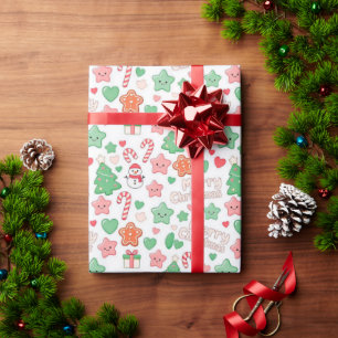 Papier Cadeau Joli Kawaii Joyeux Noël