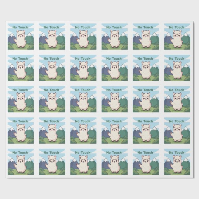 Papier Cadeau Joli lama  (Plat)