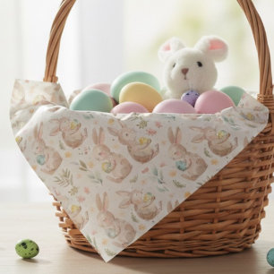 Papier Cadeau Joli lapin de Pâques Lapin et œufs pastel Printe