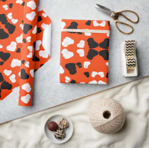 Papier Cadeau Joli lapin noir Halloween