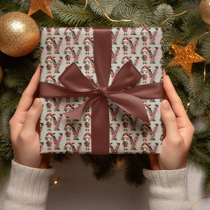 Papier Cadeau Joli lutin de Noël Lettre de fête Y