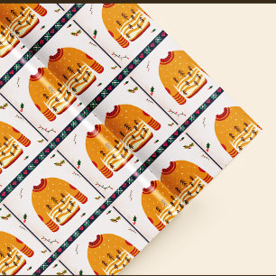Papier Cadeau Joli modèle de pull moche de Noël Cadeau de Noël