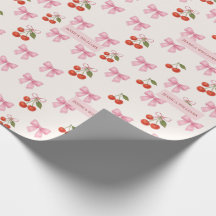 Joli motif à l'aquarelle de nœud cerise Coquette p
