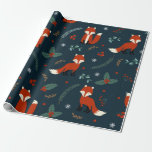 Papier Cadeau Joli Motif Christmas Fox<br><div class="desc">Papier à envelopper Joli Noël Fox Motif Festive/Noël/Unique Personnalisable</div>