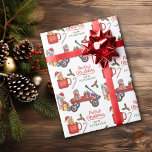 Papier Cadeau Joli Motif Christmas Kittens<br><div class="desc">Trois adorables chatons sont inclus dans le motif amusant sur ce papier d'emballage Holiday. Un chaton porte un chapeau de Père Noël et s'assoit dans une tasse rouge ; un chaton est assis à côté de paquets cadeaux aux enveloppements éclatants, et le plus petit chaton porte un arc rouge et...</div>