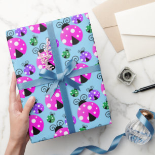 Papier Cadeau Joli Motif couleur Ladybugs