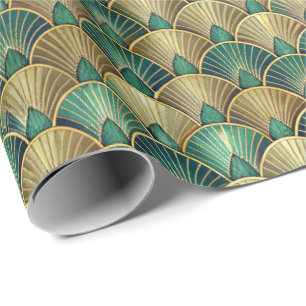 Papier Cadeau Joli motif de carreaux Art déco