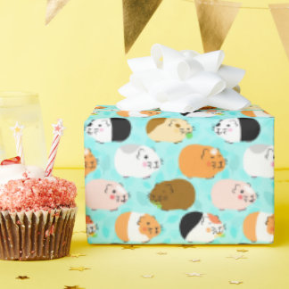 Papier Cadeau Joli motif de cochon d'Inde