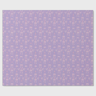 Papier Cadeau Joli motif de nœud rose | Esthétique Coquette