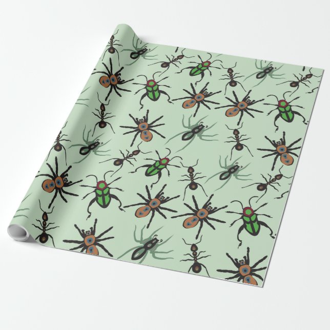Papier Cadeau Joli motif floral (Déroulé)