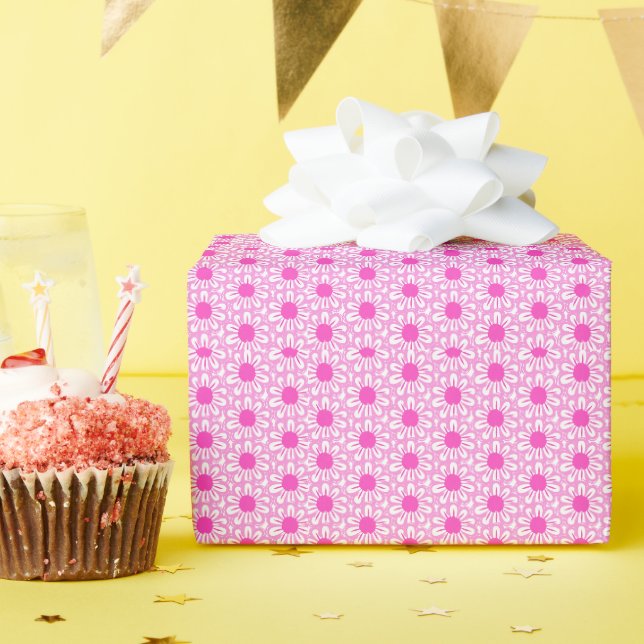 Papier Cadeau Joli motif floral de fond (Fête d'anniversaire)