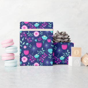 Papier Cadeau Joli motif floral de fond