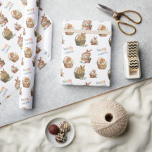 Joli Motif lapin Aquarelle de Pâques