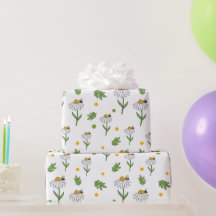 Joli motif sans couture de pâquerette et d'abeille