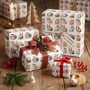 Papier Cadeau Joli Noël de cobaye réaliste