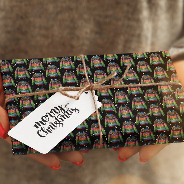 Papier Cadeau Joli Noël Holly Berries laide Sweat de Noël (Créateur téléchargé)