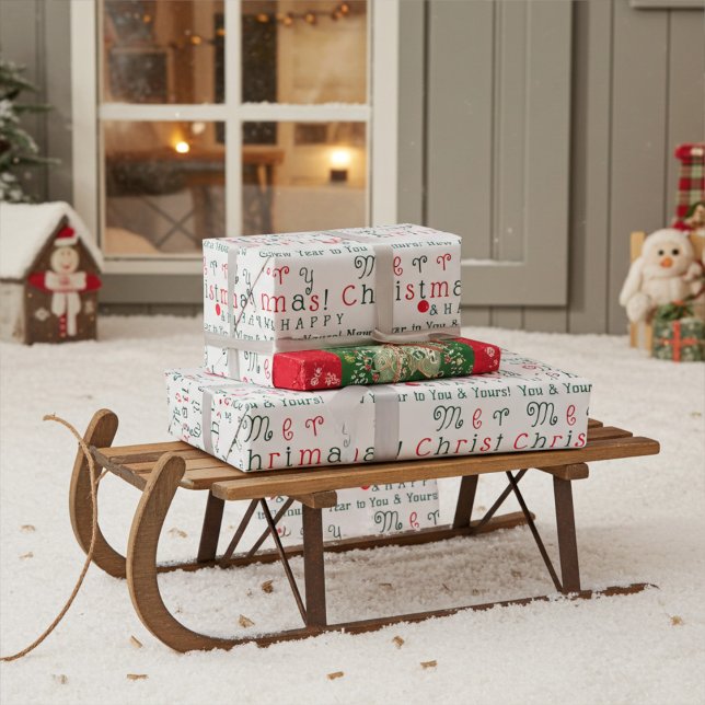 Papier Cadeau Joli papier d'enveloppement de Noël personnalisabl (Créateur téléchargé)