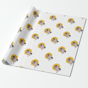 Papier Cadeau Joli petit chien Yorkshire Terrier et art de tourn