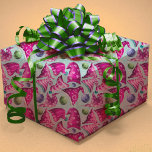 Papier Cadeau Joli rétro vintage rose bleu gnome motif casquette<br><div class="desc">Célébrez la saison des fêtes magiques et festives avec un joli papier d'emballage de vacances. Ce design de vacances vintage présente de mignons motifs casquette de Noël rétro vintage. Vous pouvez trouver ce motif de Noël amusant en 3 couleurs arrière - plans différentes jaune,  vert menthe et bleu aqua.</div>