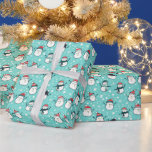 Papier Cadeau Joli Snowmen Snowflakes Green Christmas<br><div class="desc">Enveloppez vos cadeaux de vacances avec un charme festif à l'aide de cet adorable papier d'emballage vert de Noël. L'arrière - plan vert vif offre une toile vibrante pour un motif amusant et moderne, avec des bonhommes de neige ludiques et des flocons de neige délicats. Ce design gai capte la...</div>